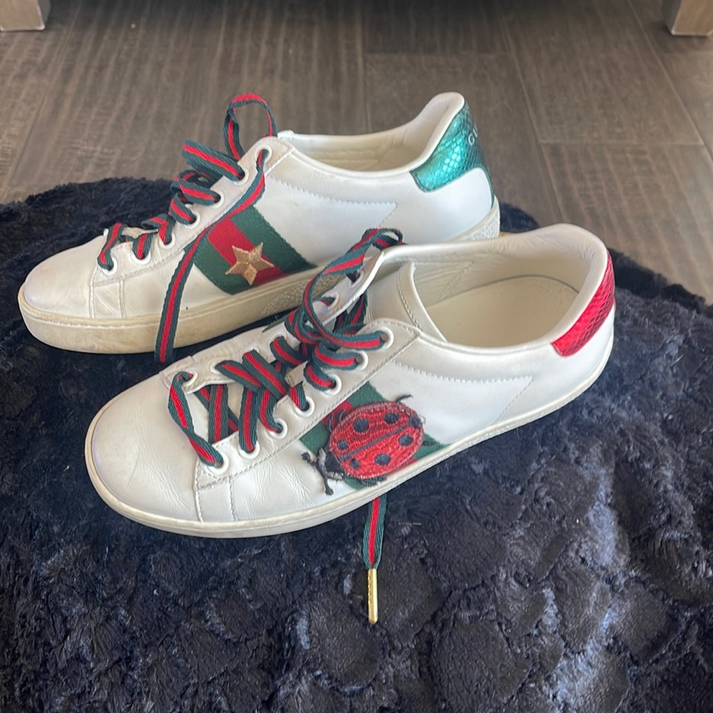Gucci pineapple and lady bug sneakers